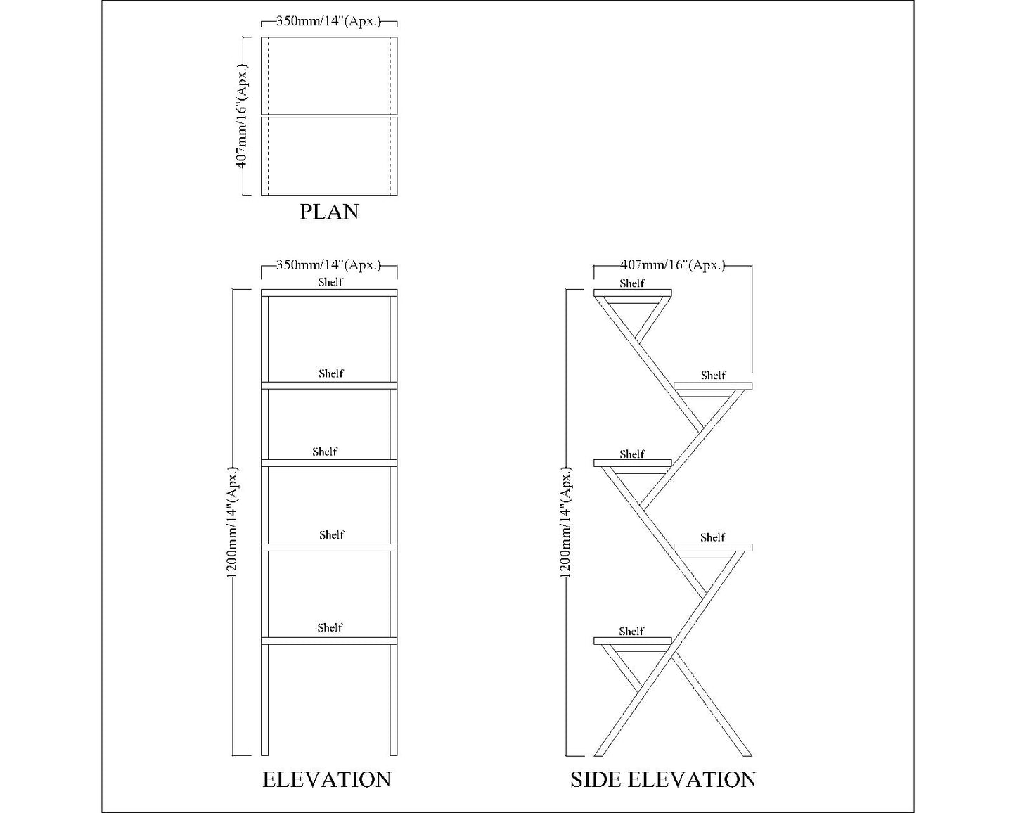 Planter Stand, Brown & Black Color Plant Stand, MS Frame in Black Finish, Planter Stand - IM2333