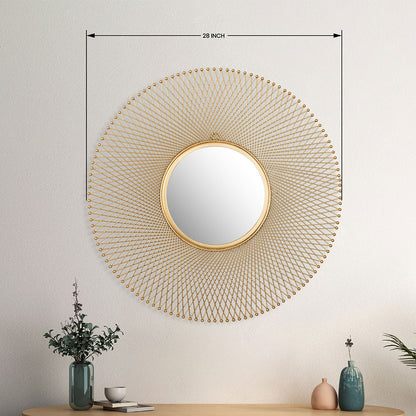 Mirror, UAM001(UA OVERSEAS), Lattice Round Mirror, Unique Design Mirror, Mirror - EL2349