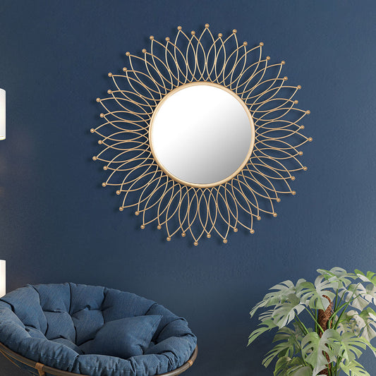 Mirror, UAM004(UA OVERSEAS), Sunfolwer Wall Mirror, Modern Designing Mirror, Mirror - EL2350