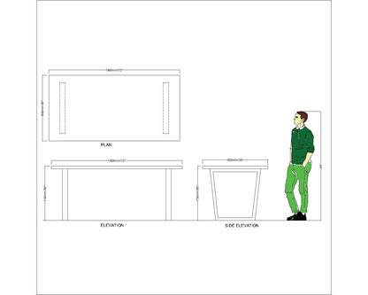 Black Dining Table with Golden MS Legs for Chic Living Room Decor - EL3056