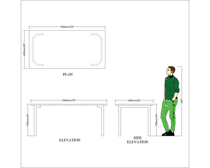 Black Dining Tables with Metal Legs for Contemporary Homes - EL3058