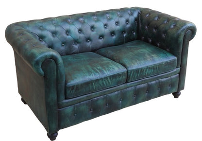 2 Seater Sofa, Blue 2 Seater Sofa, Leather 2 Seater Sofa, 2 Seater Sofa - EL - 4068