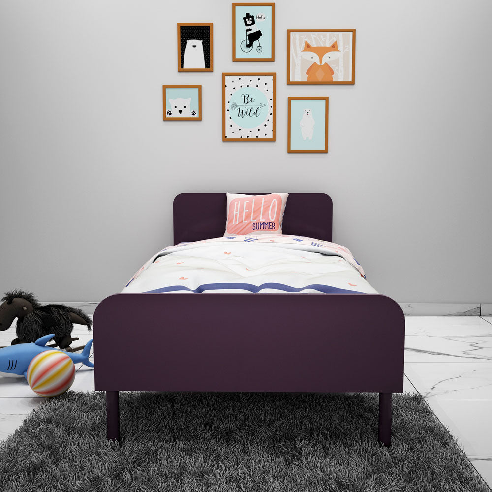 Panel Bed, Panel Bed in Purple Color, Panel Bed for Kids, Panel Bed -eL5061