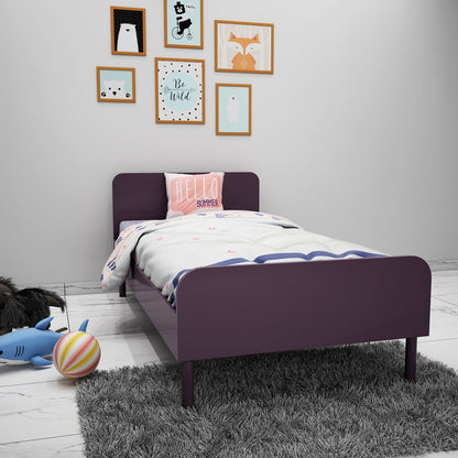 Panel Bed, Panel Bed in Purple Color, Panel Bed for Kids, Panel Bed -eL5061