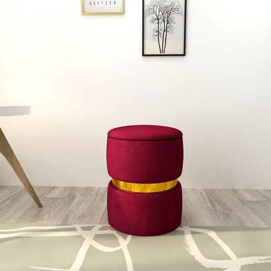 Ottomans, Ottomans in Red & Golden Color, Ottomans - EL6060