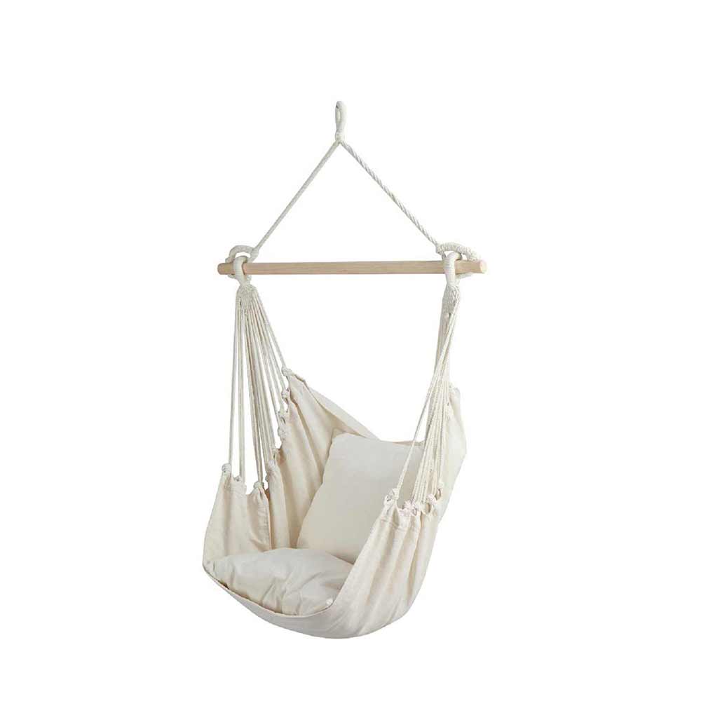 Natural Casual Hanging Swing Chair with Pillows for adults set is made out of 100 percent Cotton thick durable natural canvas, Swing - EL6069