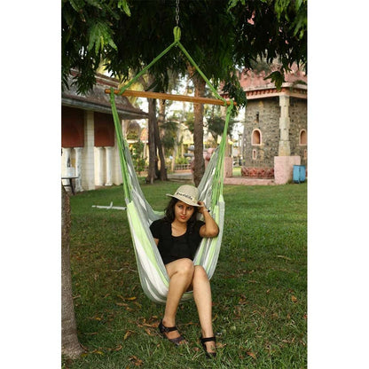 Natural Casual Hanging Swing Chair with Pillows for adults set is made out of 100 percent Cotton thick durable natural canvas, Swing - EL6079