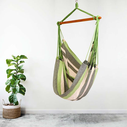 Natural Casual Hanging Swing Chair with Pillows for adults set is made out of 100 percent Cotton thick durable natural canvas, Swing - EL6079