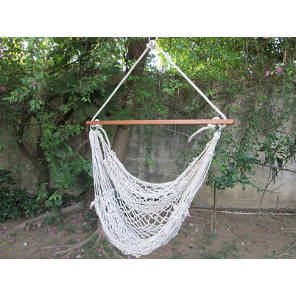 Natural Casual Hanging Swing Chair with Pillows for adults set is made out of 100 percent Cotton thick durable natural canvas, Swing - EL6088