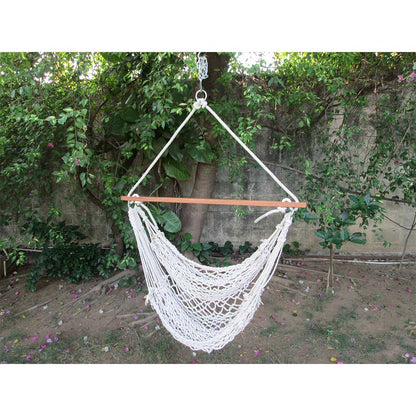 Natural Casual Hanging Swing Chair with Pillows for adults set is made out of 100 percent Cotton thick durable natural canvas, Swing - EL6089