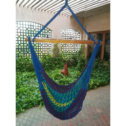 Natural Casual Hanging Swing Chair with Pillows for adults set is made out of 100 percent Cotton thick durable natural canvas, Swing - EL6090