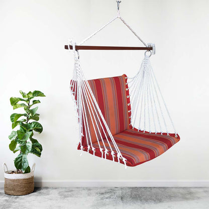 Natural Casual Hanging Swing Chair with Pillows for adults set is made out of 100 percent Cotton thick durable natural canvas, Swing - EL6097