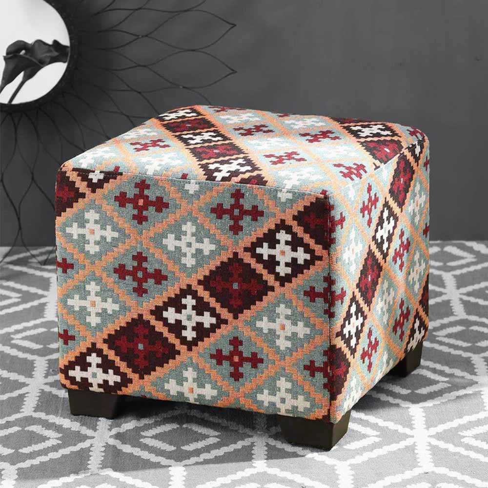 Ottoman, (FN1680497-S-PM29017)  Mubelcasa, Polyester, Square, Ottoman - EL6127