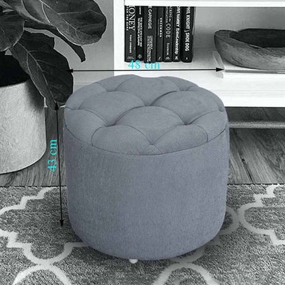 Ottoman, (FN1762427-S-PM29017)  Mubelcasa, Polyester, Round, Ottoman - EL6131