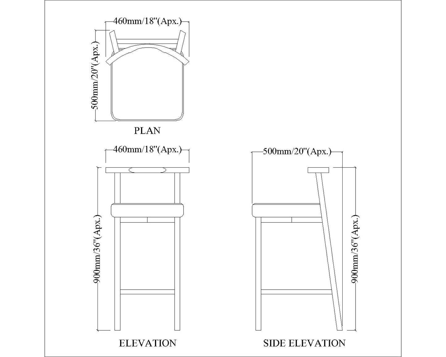 Bar Stool, Off-White & Grey Color Bar Stool,Kitchen Stool, Brekfast Counter Chair, High Bar Chair, Counter Stool, Bar Stool - EL6141