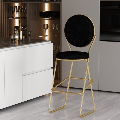 Bar Stool, Black & Gold Color Bar Stool, Kitchen Stool, Breakfast Counter Chair, High Bar Chair, Counter Stool, Bar Stool - EL6154