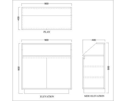 Mahogany Wood Shoe Cabinet with White Doors and Display Shelf,  EL-10006