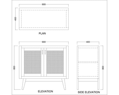 Cabinet, Solid Wood Cabinet, Brown Color Cabinet, Cabinet with Shutter, Cabinet- EL - 10040