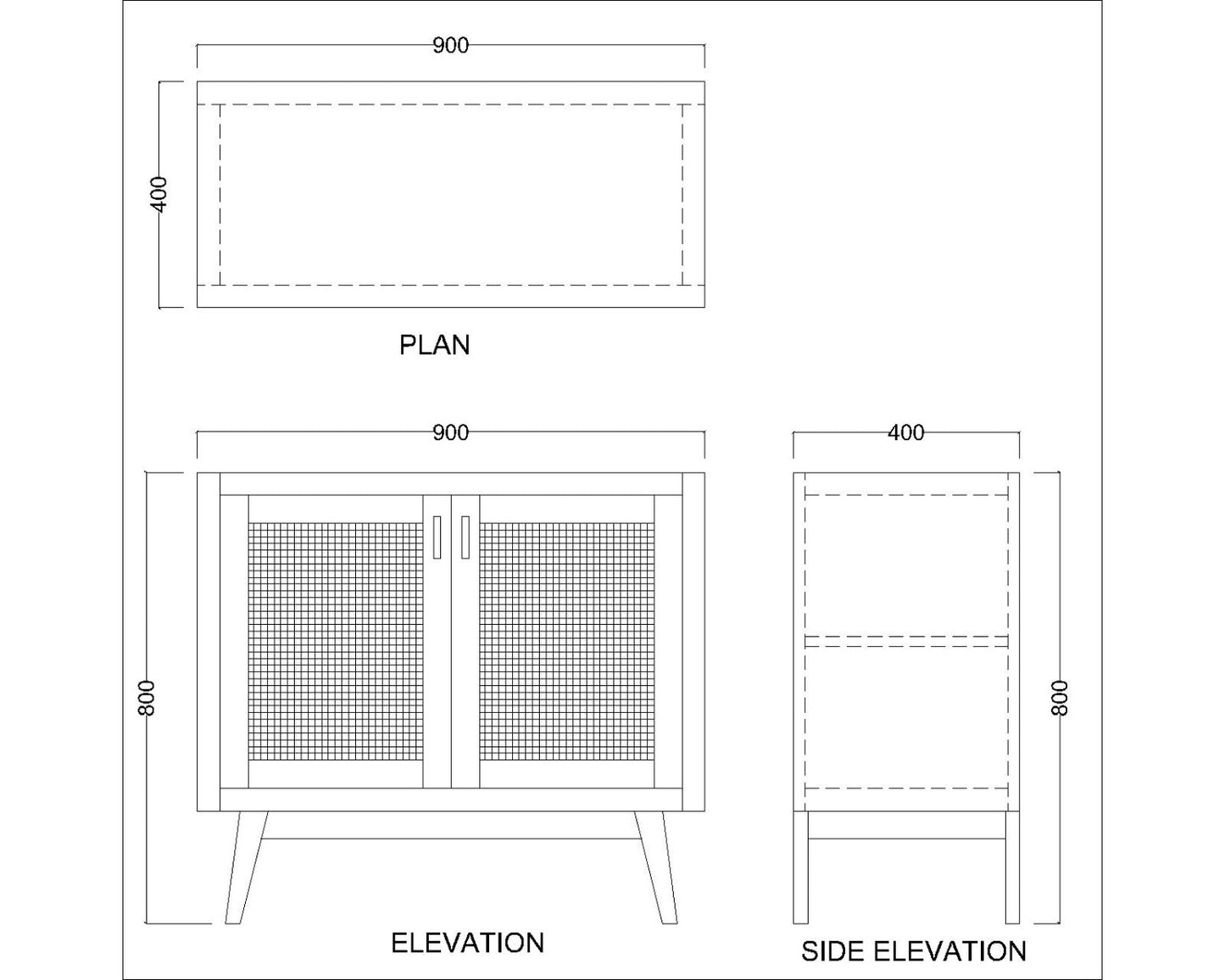 Cabinet, Solid Wood Cabinet, Light Brown Color Cabinet, Cabinet with Shutter, Cabinet- EL - 10041