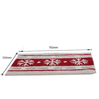 Rug, Off White & Red Rug, Rectangular Rug, Rug - EL - 15018