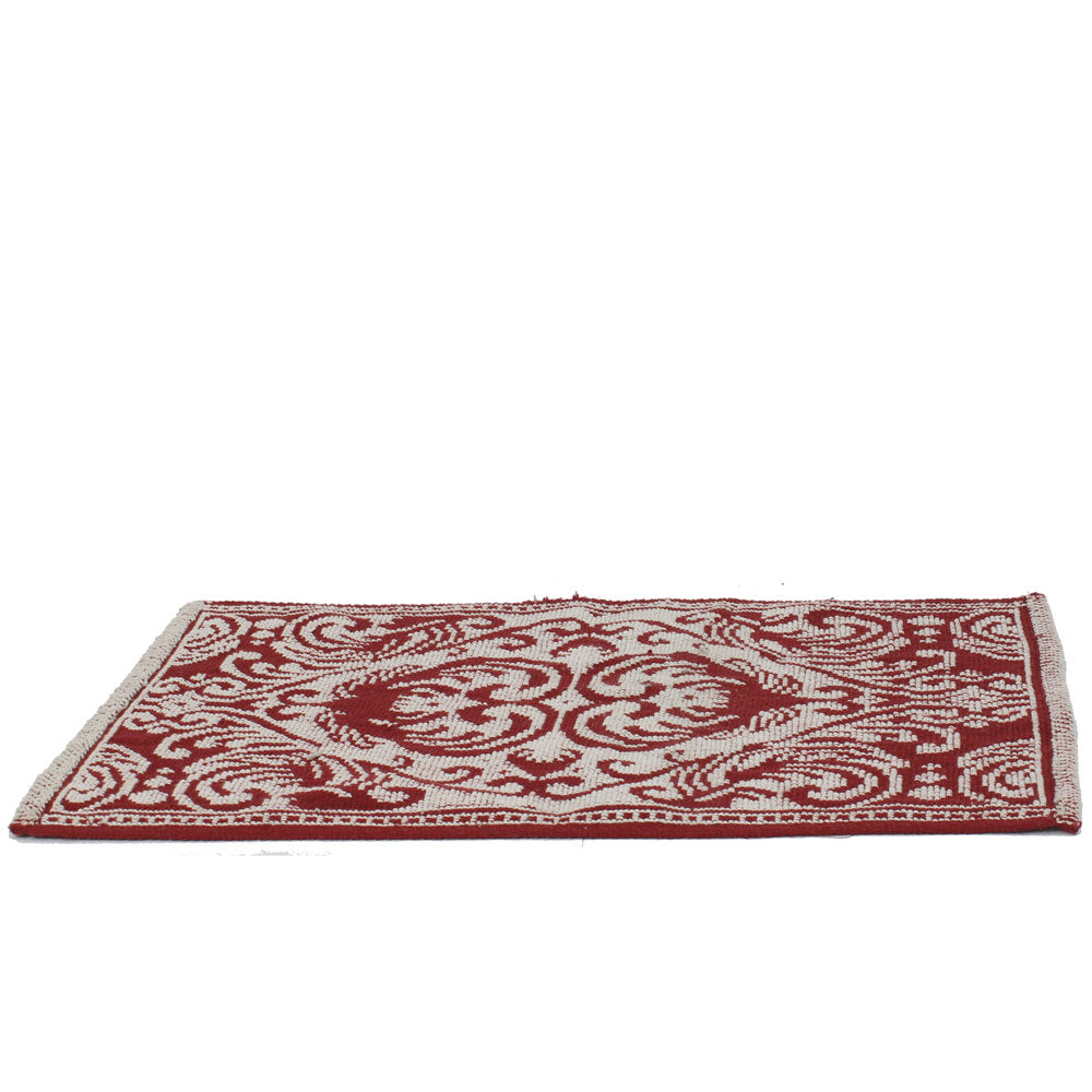 Rug, Red & White Rug, Rectangular Rug, Rug - EL - 15022