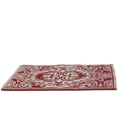 Rug, Red & White Rug, Rectangular Rug, Rug - EL - 15022