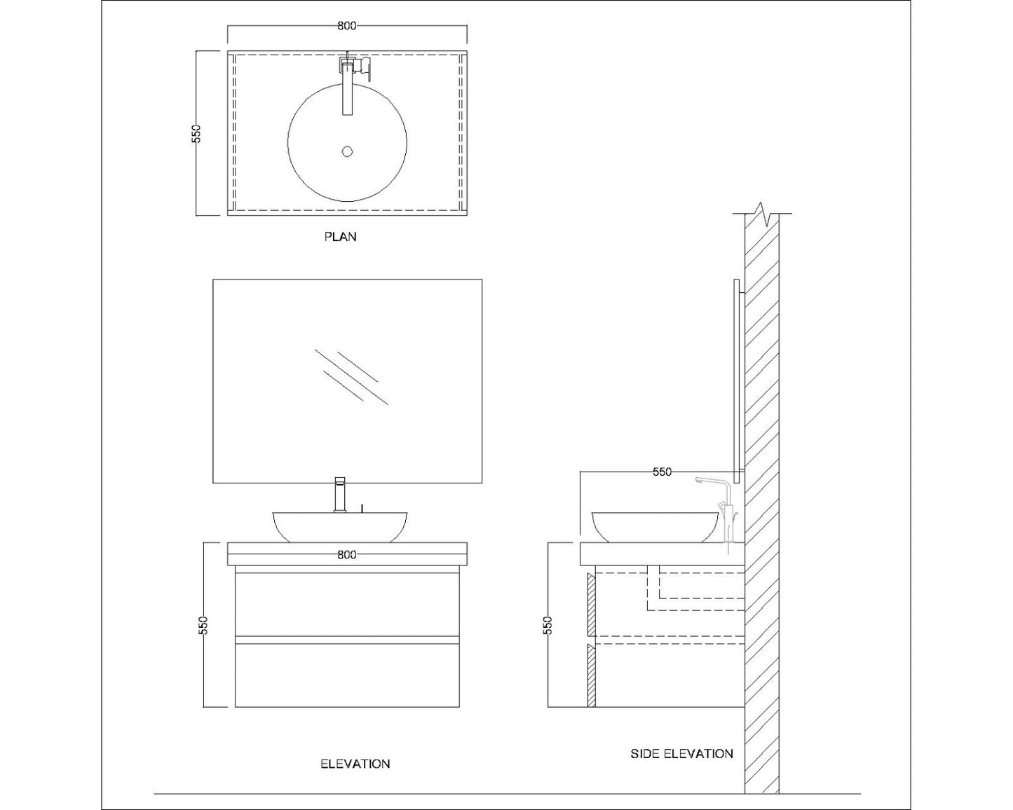 Vanity, White & Blue Vanity, Vanity with White Corian Top, Vanity with Drawer,  Vanity -EL-215