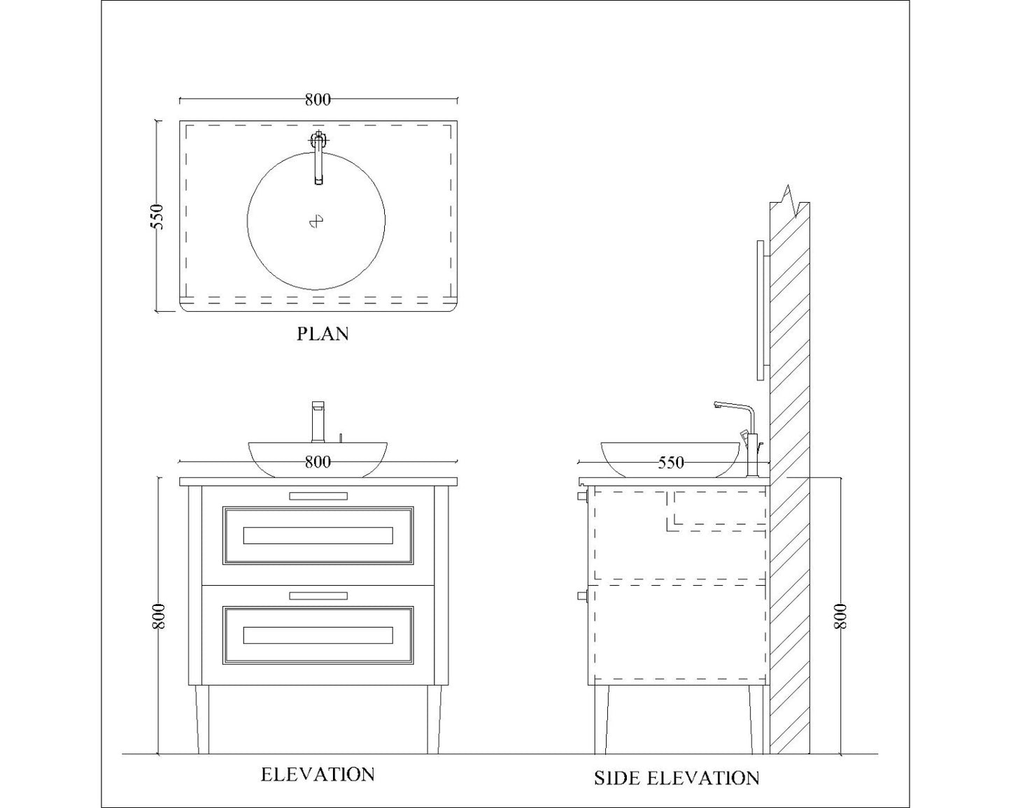 Vanity, Grey & White Vanity, Vanity with White Corian Top, Vanity with Drawer,  Vanity -EL-240