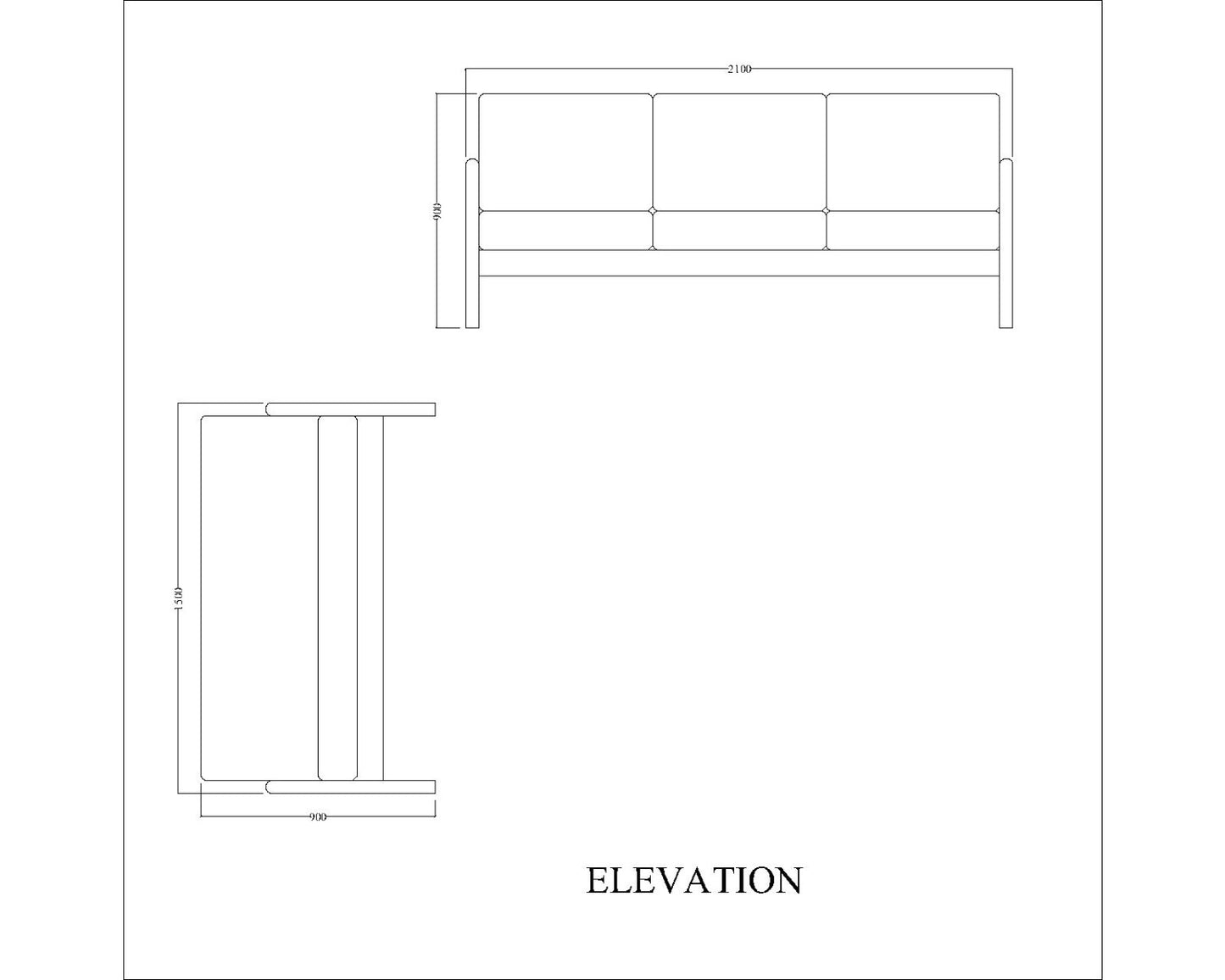 Sofa Set, Solid Wood Sofa, Sofa For Living Room, Grey & Light Wood Color Sofa, Sofa with Grey Fabric,   Sofa Set - EL- 4062