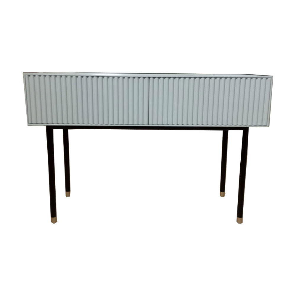 Console Table, Grey Console Table, Console Table With Drawer, Console Table With Metal Legs In Black Finish, Console Table - EL- 363