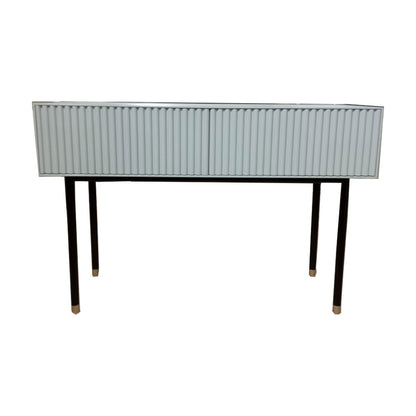 Console Table, Grey Console Table, Console Table With Drawer, Console Table With Metal Legs In Black Finish, Console Table - EL- 363