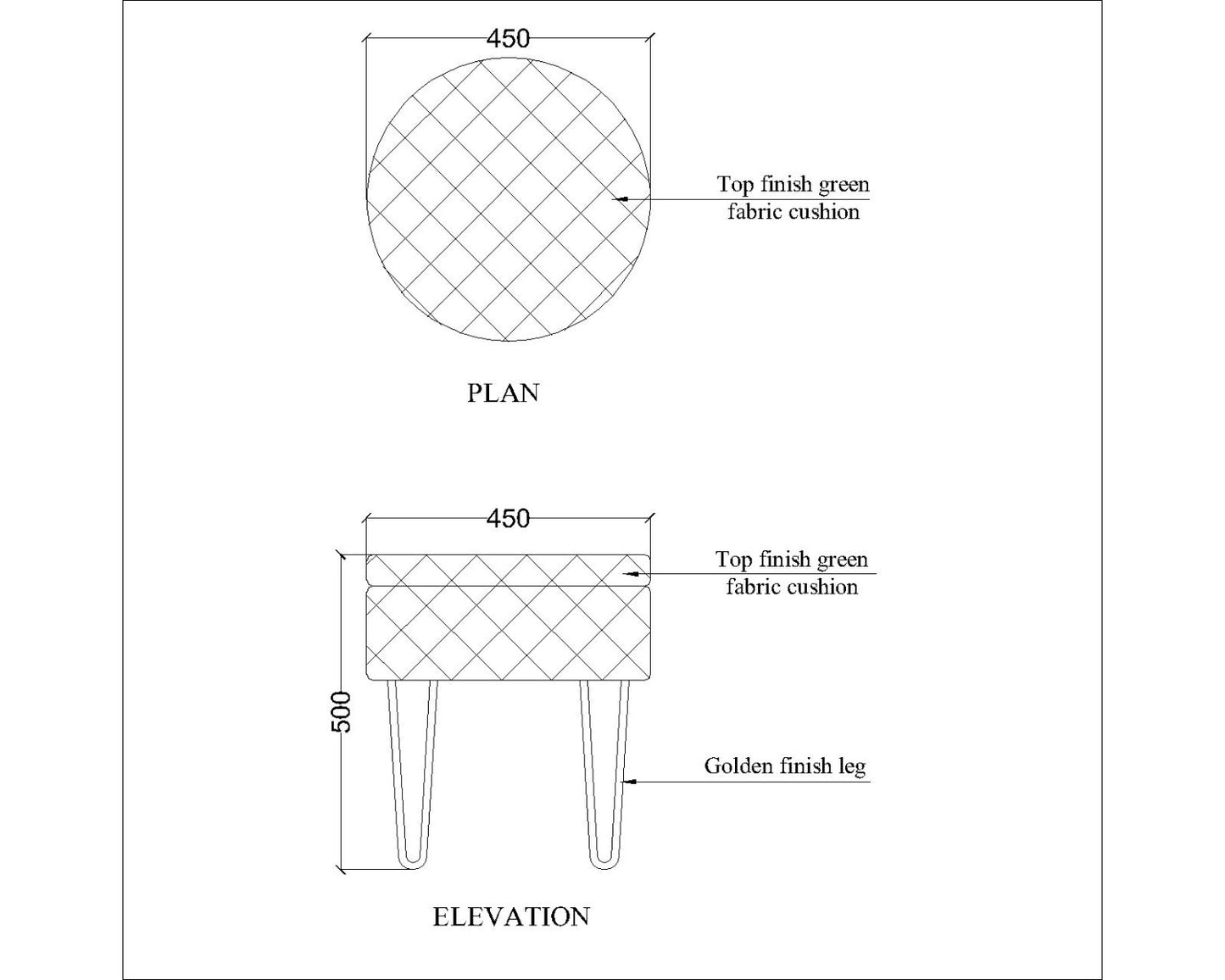 Setti for seating in solid colour finish with brown legs, setti for living/bedroom  area,floor mounted seating-EL-482