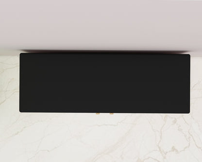 Scandinavian Style White Shoe Bench with Black Cushion and Gold Legs,  EL-2005