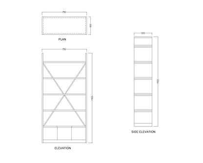 Office Cabinet, Grey Color Office Cabinet, Office Cabinet with open shelf, Office Cabinet with Shutter, Office Cabinet - EL- 10016