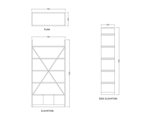 Office Cabinet, Wood Office Cabinet, Office Cabinet with open shelf, Office Cabinet with Shutter, Office Cabinet - EL- 10017