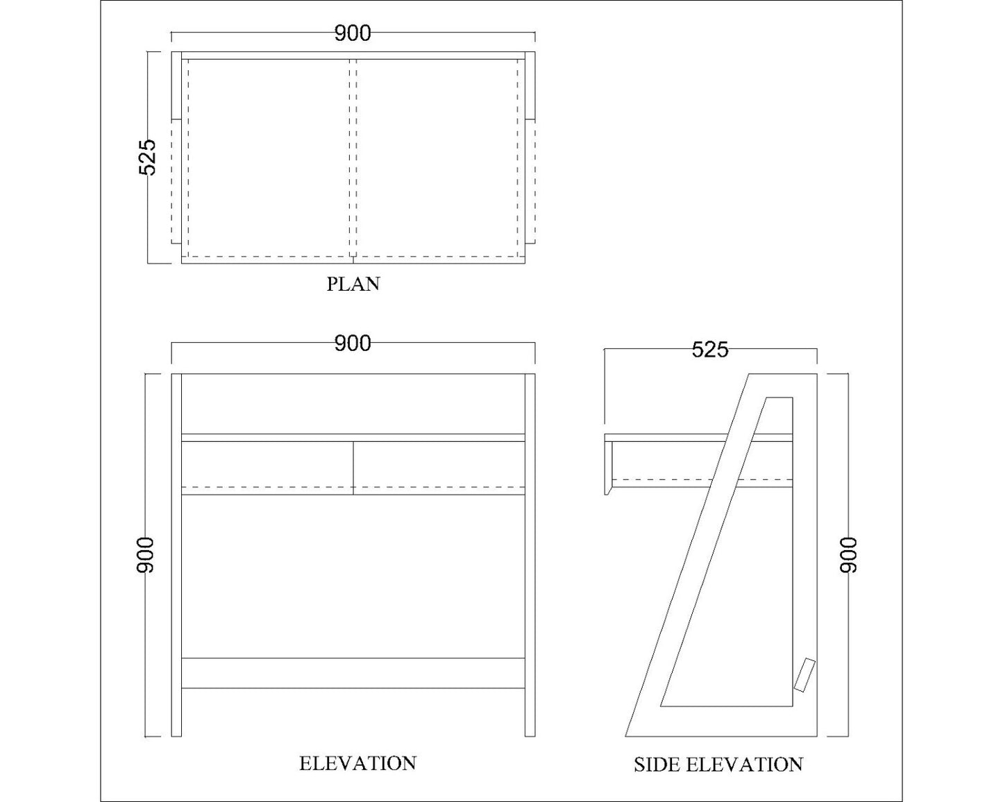 Kids Study Table, White & Pink Color Study Table, Study Table with Drawer, Study Table - EL - 12009