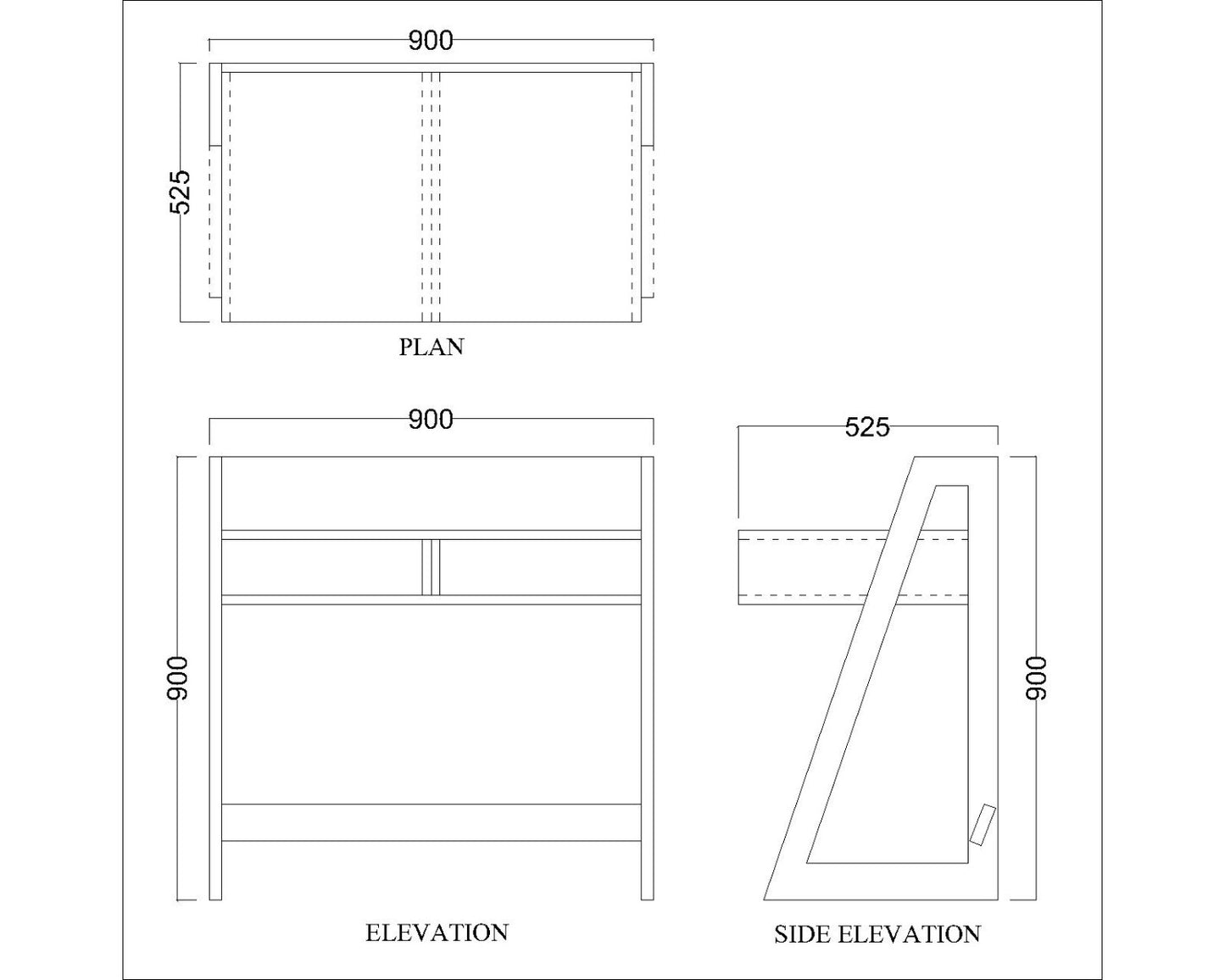 Kids Study Table, White & Pink Color Study Table, Study Table with Open Shelf, Study Table - EL - 12013