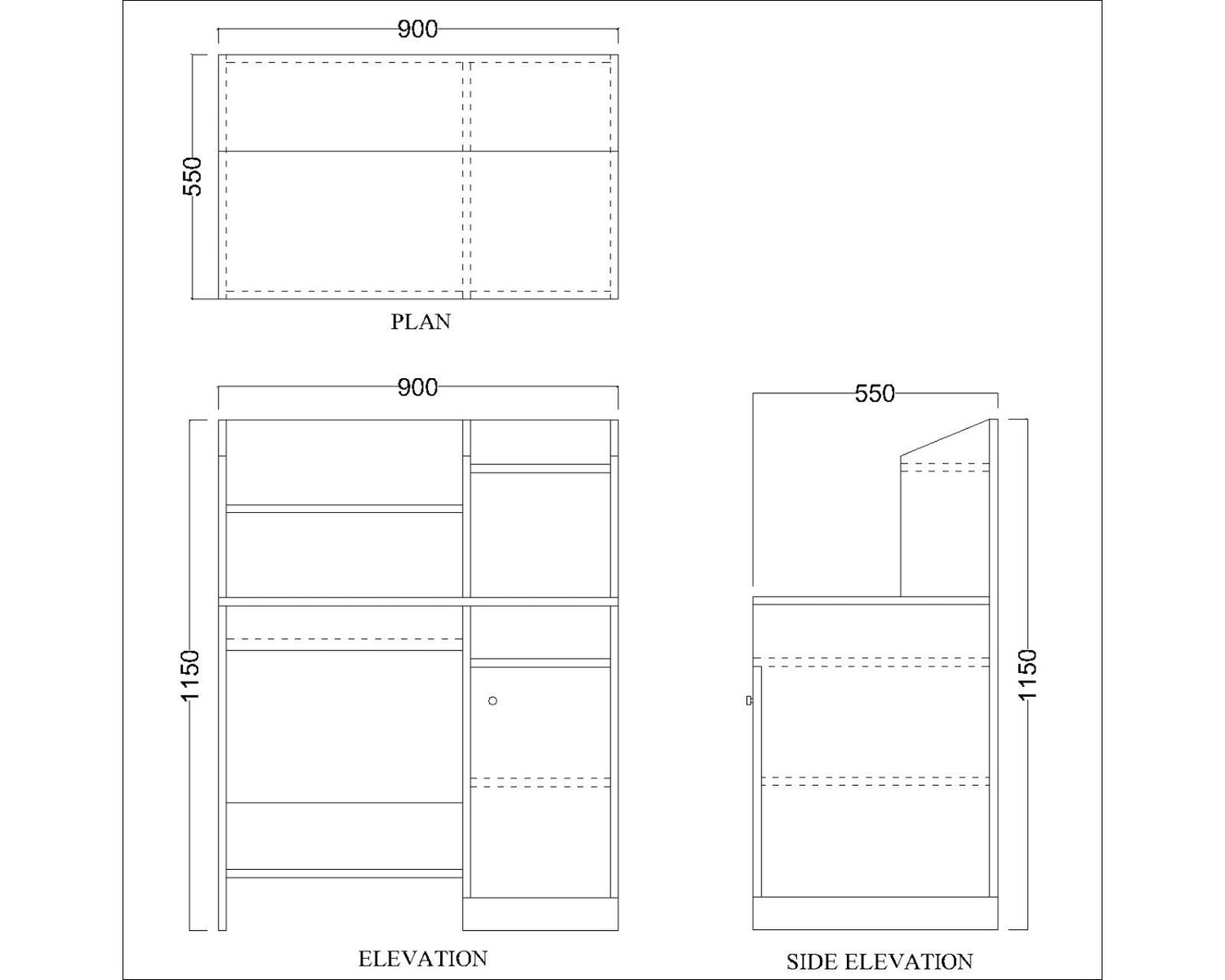 Kids Study Table, White & Pink Color Study Table, Study Table with Open Shelf, Study Table with Shutter, Study Table with Drawer, Study Table - EL - 12031