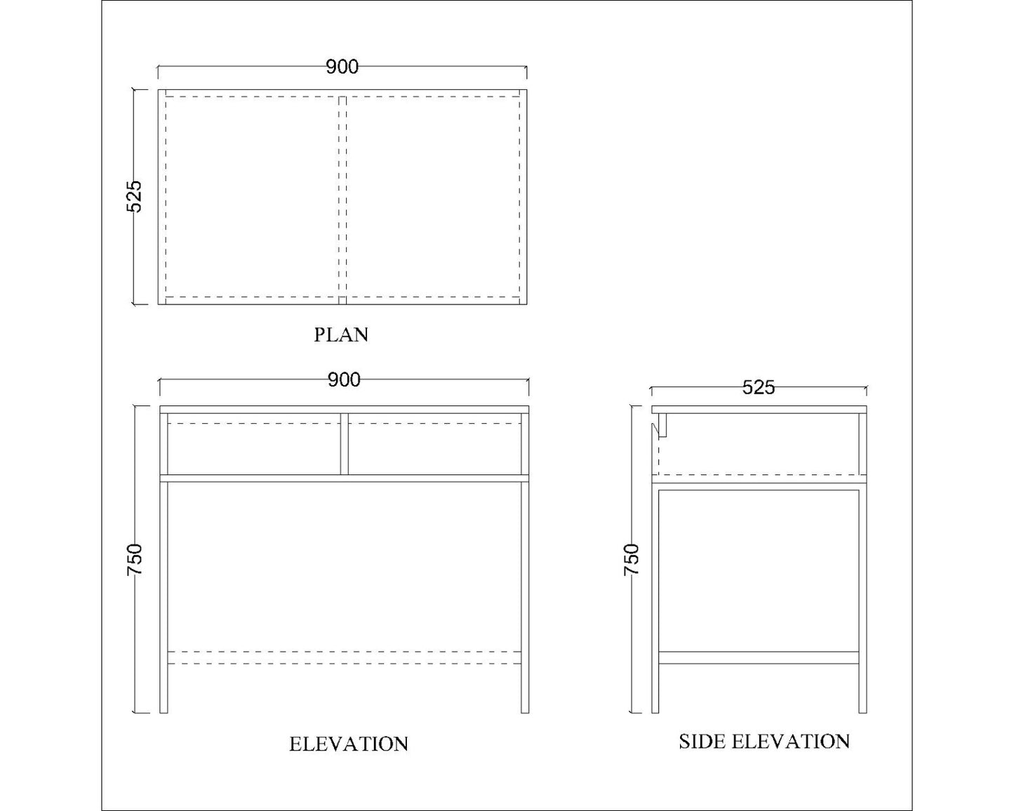 Study Table, Brown Color Study Table, Study Table with Drawer, Study Table with Brown MS Leg, Study Table - EL - 12035