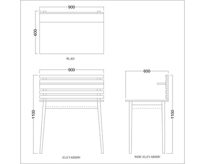 Study Table, Wood Study Table, Study Table with Drawer, Study Table with Open Shelf, Study Table with Wooden Leg, Study Table - EL - 12043