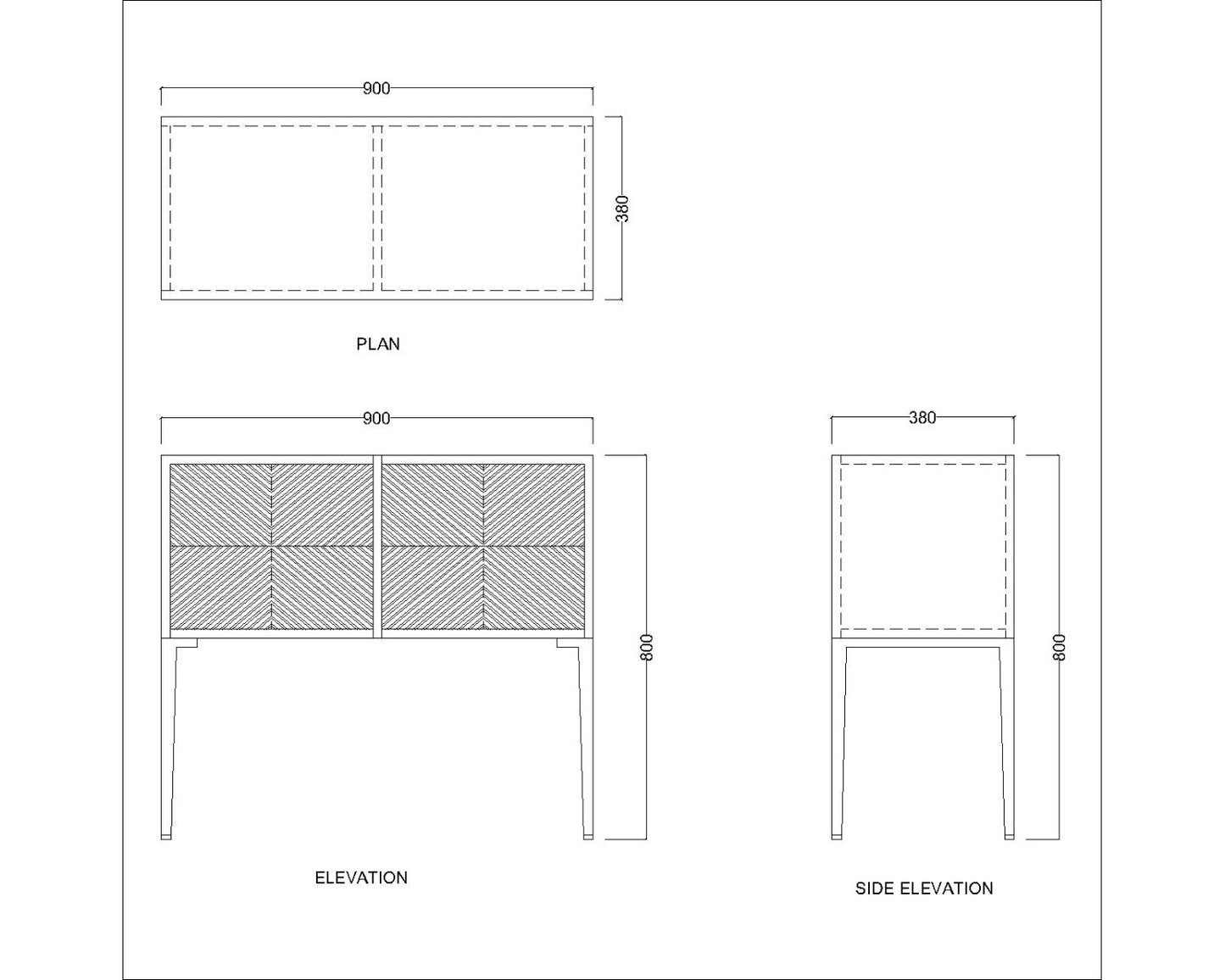 Console Table, White Color Console Table, Console Table with Shutter , Console Table with White MS Leg, Console Table - EL- 12049