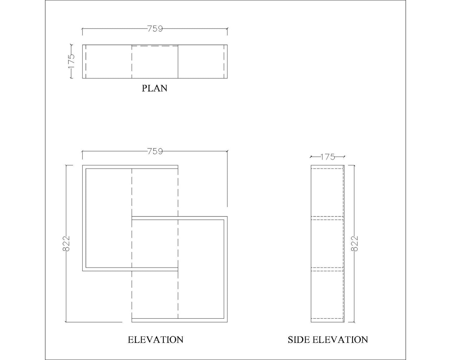 Wall hanging modern open shelf, utility shelf for accessory-EL473