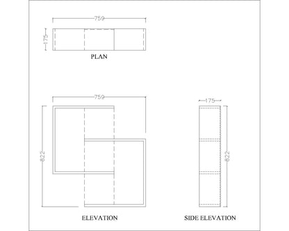 Wall hanging modern open shelf, utility shelf for accessory-EL473