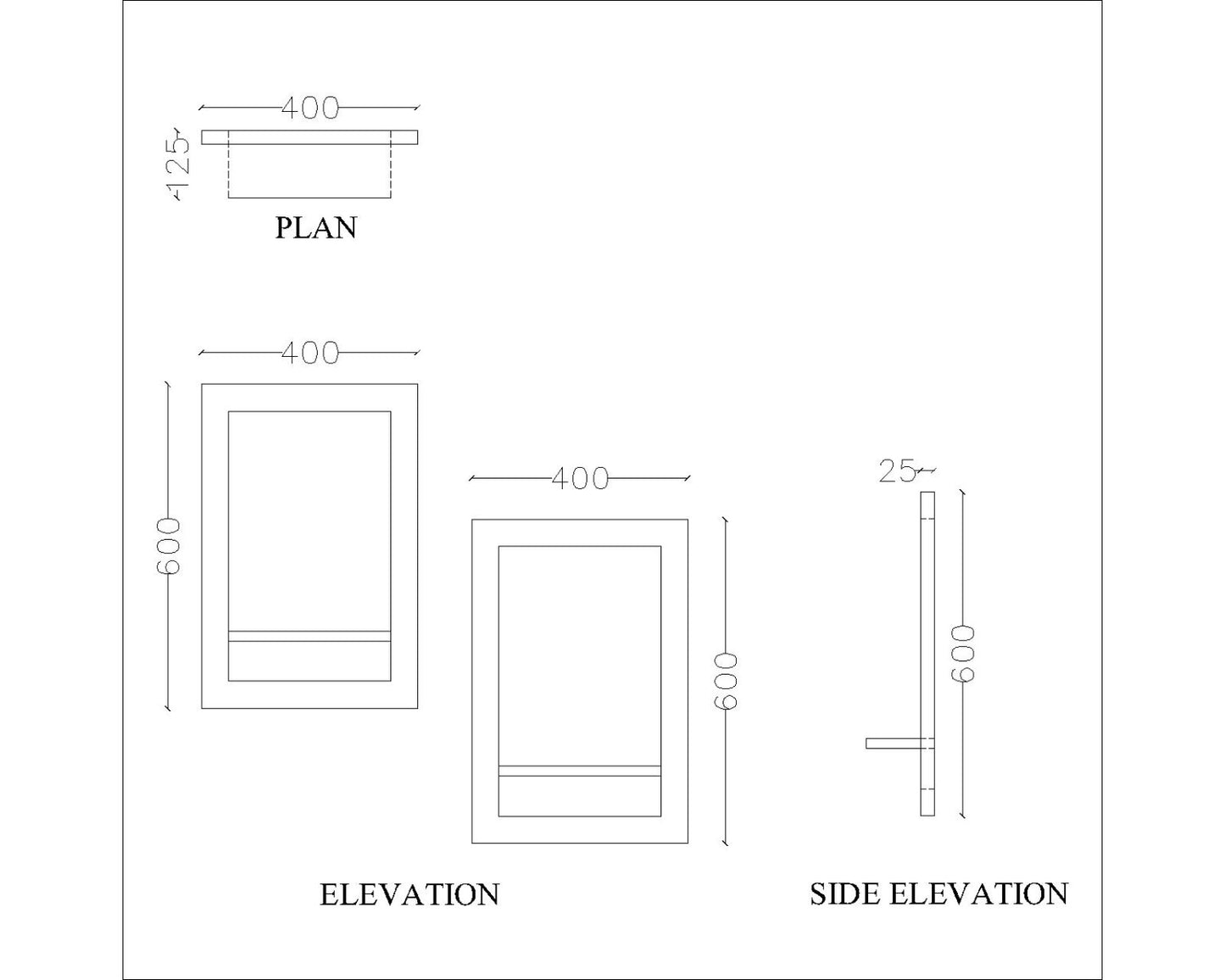 Wall shelves with frame in wood with solid colour finish & shelf,utility shelf for plants/accessories stand,Wall Hanging Storage unit,Wall shelf units-EL478