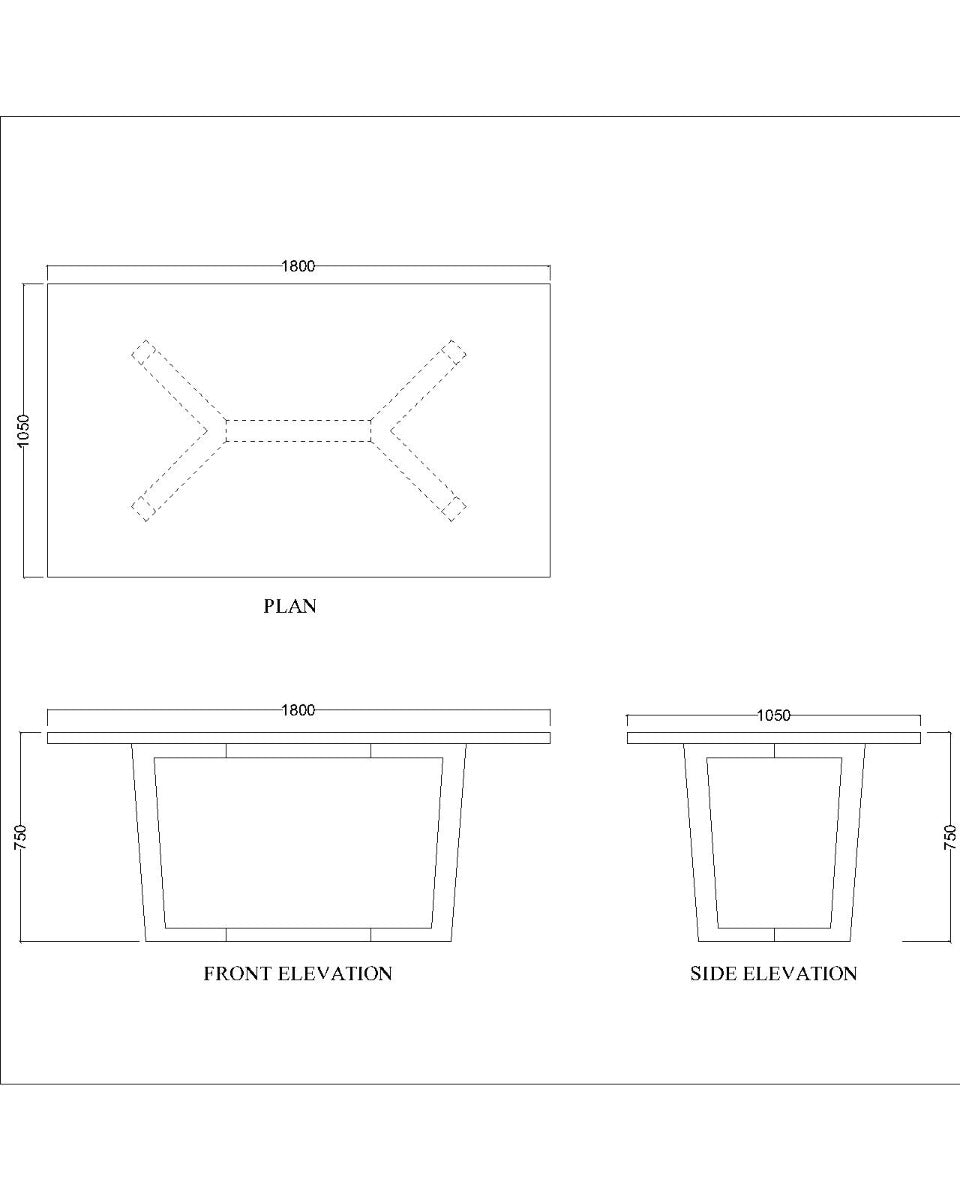 Rectangular Dining Table with Satuario Top and MS Legs with Golden Polish - EL750