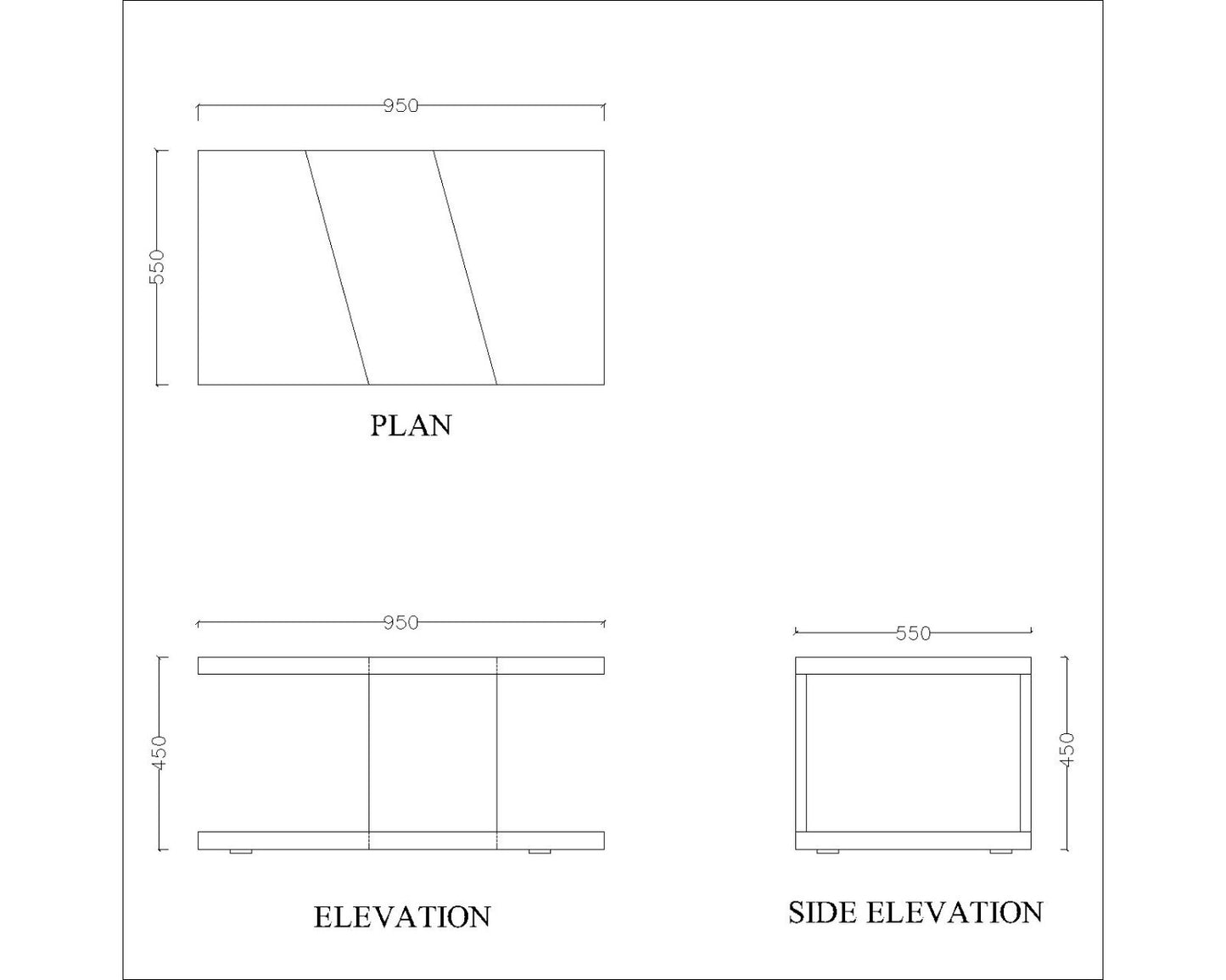 Rectangular Coffee Table ,coffee table for living/waiting area modern look coffee table in brown & white in prelaminate particle board,Coffee Table - EL797