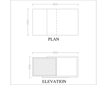 Rectangular Coffee Table ,coffee table for living/waiting area modern look coffee table in white & black in prelaminate particle board,Coffee Table - EL800