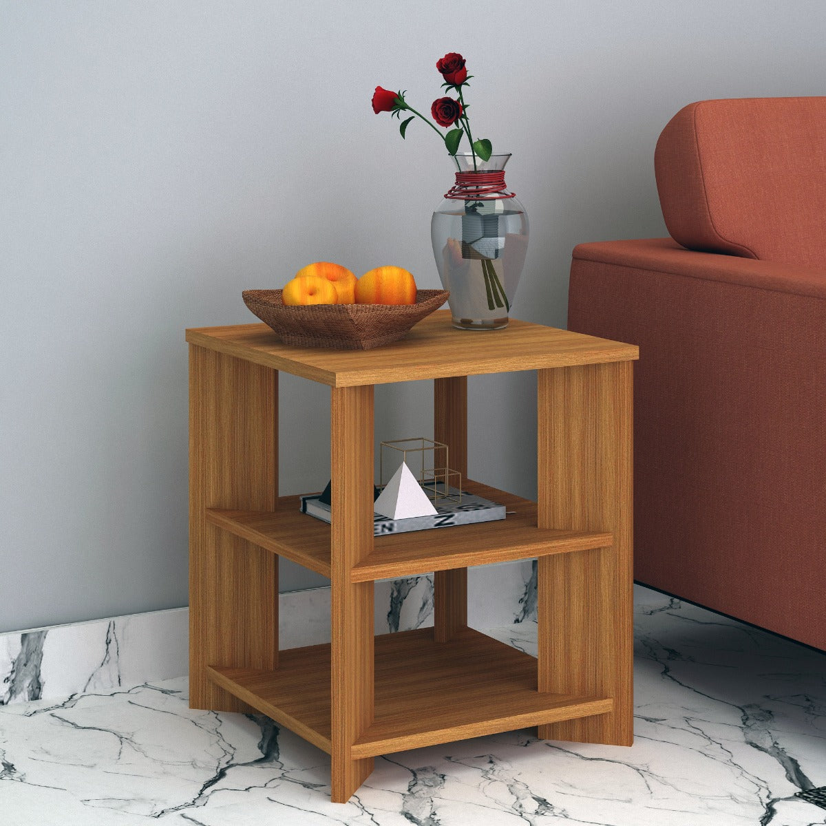 End Table, Wood End Table, End Table with open shelf,  End Table - IM - 12054