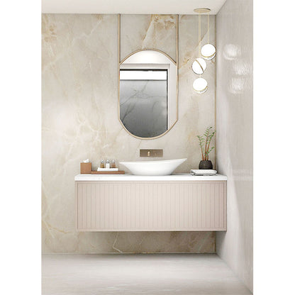 "Vanity, White & Beige Vanity, Wooden Vanity, Vanity with Shutter, Vanity for Bathroom,   Wall Mounted Vanity, Vanity  -IM128 "