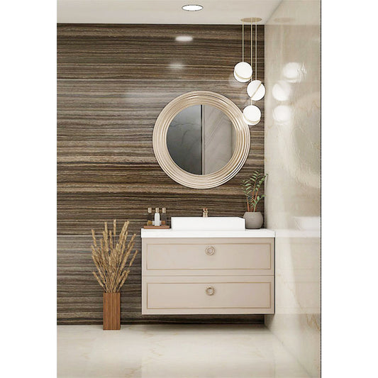 "Vanity, Beige & White Vanity, Wooden Vanity, Vanity with Drawer, Vanity for Bathroom,   Wall Mounted Vanity, Vanity - EL212 "